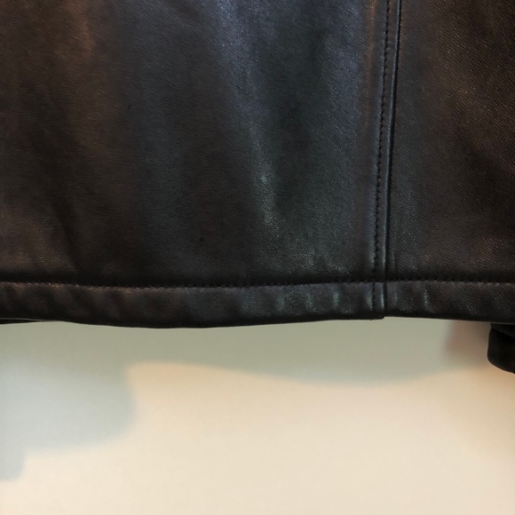 **HP** EUC! Emanuel Black Leather Jacket XL - Picture 8 of 11